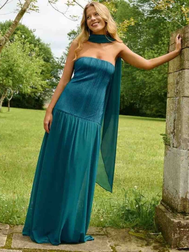 Alquilar Vestido de invitada+chal de Lady Pipa, talla XS, en Jointy