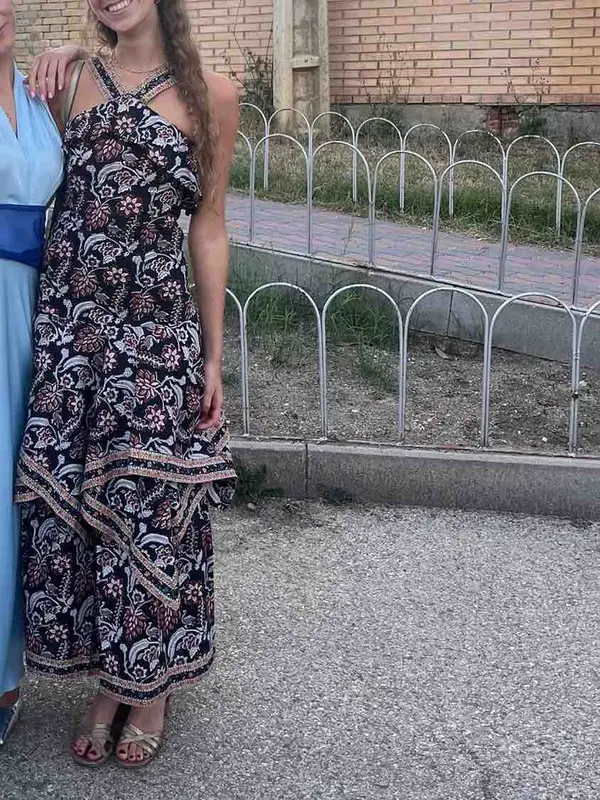 Alquilar Vestido largo volantes de Philippa 1970, talla S, en Jointy