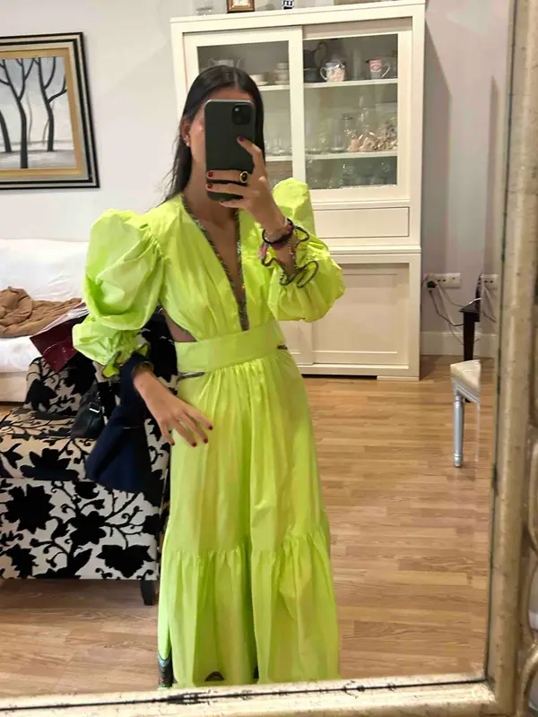 Alquilar Vestido iq verde lima de The IQ Collection, talla S, en Jointy