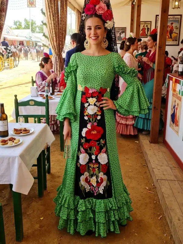 Alquilar VESTIDO FLAMENCA de Manuela Macías, talla S, en Jointy