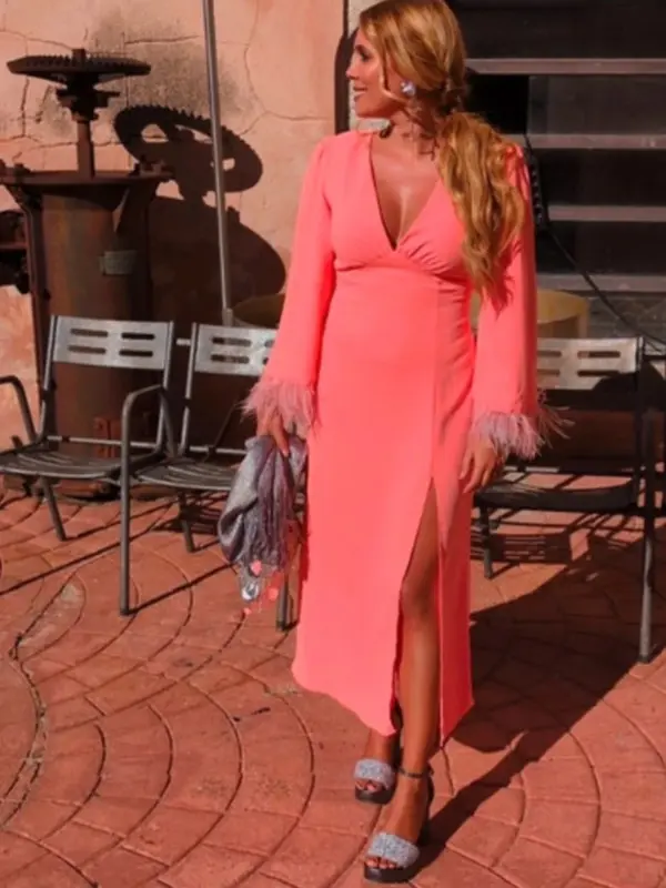 Alquilar vestido lady pipa detalle plumas, talla XS, en Jointy
