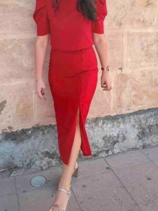 Alquilar Conjunto dos piezas Cardie Pía Rojo de Cardié, talla L, en Jointy