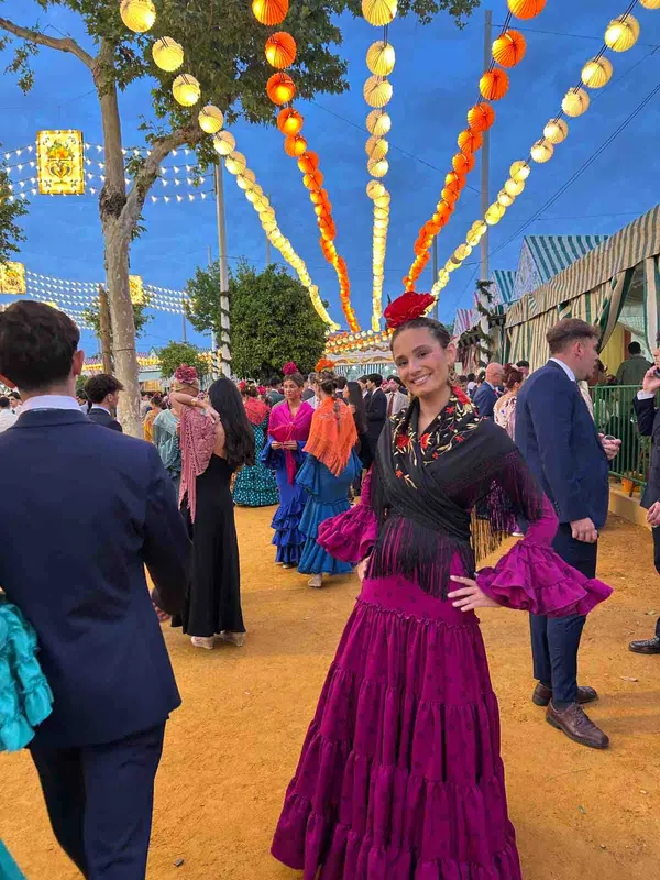 Alquilar Traje de flamenca de Caramelo, talla S, en Jointy