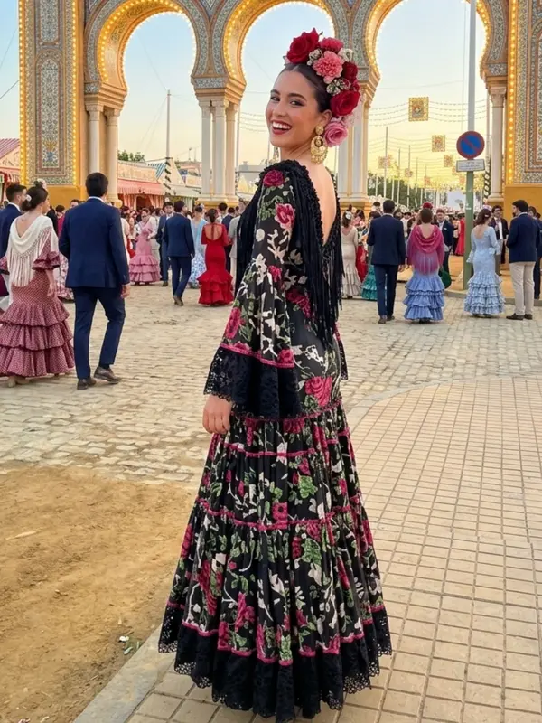 Alquilar VESTIDO FLAMENCA de Manuela Macías, talla S, en Jointy